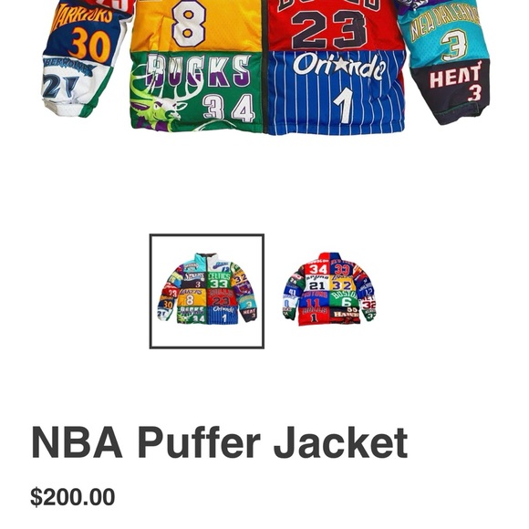 BRAND NEW 🏀 NBA Puffer Jacket Mens Size L - Picture 5 of 6